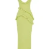 Pixie Lime Ruffle Maxi Kjoler