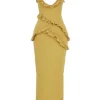 Pixie Olive Ruffle Maxi Kjoler
