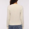Poppie Ivory Cardigan i ull og kashmir med blomsterbroderi