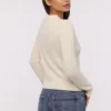 Poppie kremfarget ull + kashmir rosa blomsterbrodert Cardigan