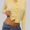 Poppie Lemon Cardigan i ull og kashmir med blomsterbroderi