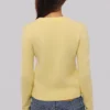 Poppie Lemon Cardigan i ull og kashmir med blomsterbroderi