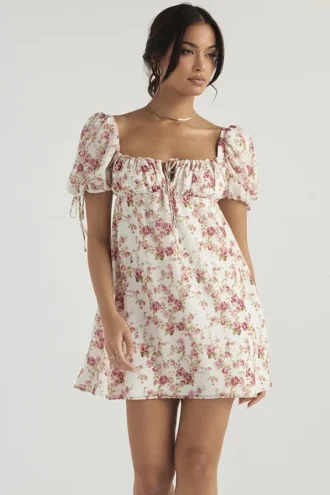 Princess Rose Print Mini Kjoler