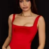 Rafa Scarlet Satin Longline Korsetter