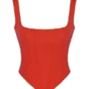 Rafa Scarlet Satin Longline Korsetter