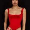 Rafa Scarlet Satin Longline Korsetter