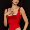 Rafa Scarlet Satin Longline Korsetter