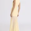 Raphaella Butter Yellow Keyhole Maxi Kjoler