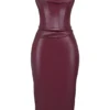 Raven Mulberry vegansk skinnkorsetter-kjole