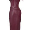 Raven Mulberry vegansk skinnkorsetter-kjole