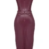 Raven Mulberry vegansk skinnkorsetter-kjole