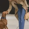 Remi Camel lang kåpe med enkelt knappestolpe