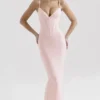 Romy rosa mesh bodycon maxi-kjoler