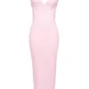 Romy rosa mesh bodycon maxi-kjoler