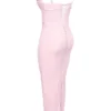 Romy rosa mesh bodycon maxi-kjoler