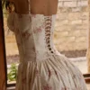 Rona Ivory Vintage Rose Print Cotton Maxi Kjoler