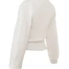 Rowan Ivory Wool Balloon Sleeve Wrap Cardigan