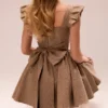 Saasha gulljacquard minikjole