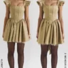 Saasha gulljacquard minikjole