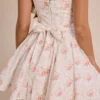 Sade Rose Print Stretch Cotton Mini Kjoler