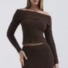 Saffron Chocolate Soft Boucle Knit Topper