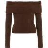 Saffron Chocolate Soft Boucle Knit Topper