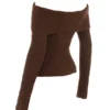 Saffron Chocolate Soft Boucle Knit Topper