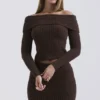 Saffron Chocolate Soft Boucle Knit Topper
