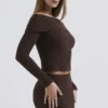 Saffron Chocolate Soft Boucle Knit Topper
