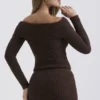 Saffron Chocolate Soft Boucle Knit Topper