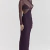 Safiya svart drue-maxi-kjol