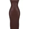 Sahara Cocoa vegansk skinn-maxi-kjole