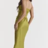 Salma Chartreuse satengslipkjol