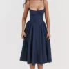 Samaria French Navy korsetter-sommerkjoler
