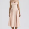 Samaria Peach Parfait Twill Korsetter Midi Kjoler