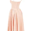 Samaria Peach Parfait Twill Korsetter Midi Kjoler