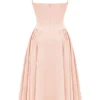 Samaria Peach Parfait Twill Korsetter Midi Kjoler