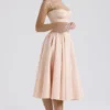 Samaria Peach Parfait Twill Korsetter Midi Kjoler