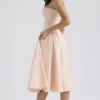 Samaria Peach Parfait Twill Korsetter Midi Kjoler