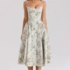 Samaria Sage blomstertrykk bomulls midi-kjole