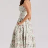 Samaria Sage blomstertrykk bomulls midi-kjole