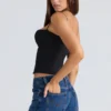 Samaria svart stretch-twill korsetter-topper