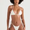 Santorini Ivory Tie Side Bikinier