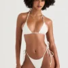 Santorini Ivory Tie Side Bikinier