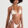 Santorini Ivory Tie Side Bikinier