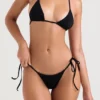 Santorini svart bikinier med bånd i siden som underdeler