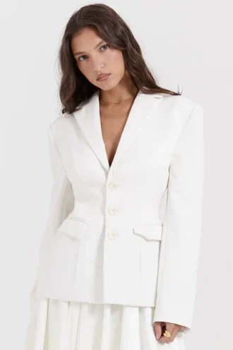Sariah Ivory Contour Tailored Blazere