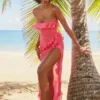 Sarina Fuchsia Ruffle Maxi Kjoler