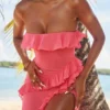 Sarina Fuchsia Ruffle Maxi Kjoler