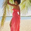 Sarina Fuchsia Ruffle Maxi Kjoler